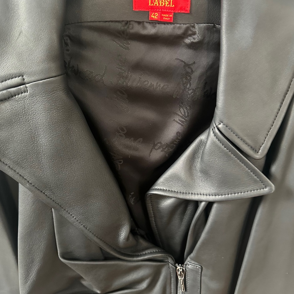 Vivienne Westwood Charcoal Leather Coat - Picture 2 of 6